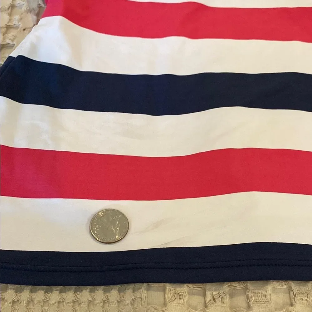 Ralph Lauren Bikini Swimsuit Womens 12 Halter Striped Pink Blue Beach Pool‎